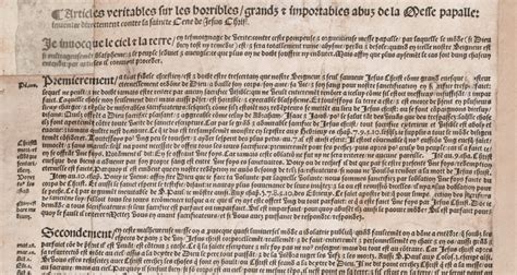 The Affair of the Placards Religious Tensions and Political Instability in 16th-Century France